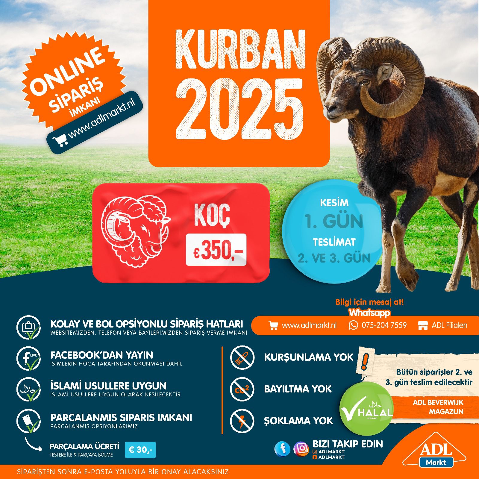 2e dag levering Offer EID RAM 2024 خروف