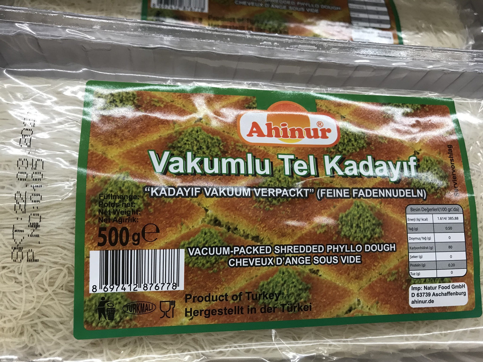 Ahinur Vakumlu Tel Kadayif 500gr